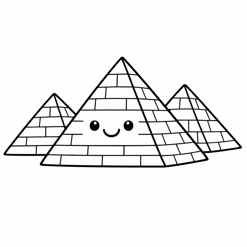 Pyramids Coloring Page — Pyramids Of Giza