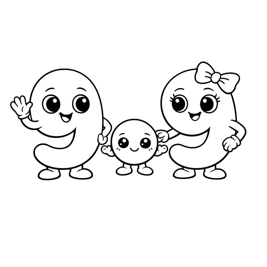 Decimals Coloring Page — Object Only: A Cute Decimals With Clean Outlines,…