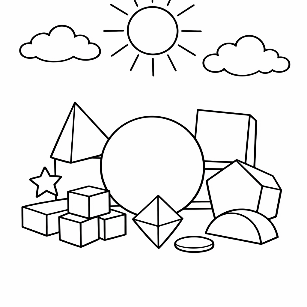 Shapes & Geometry Coloring Page — Symmetry Butterfly