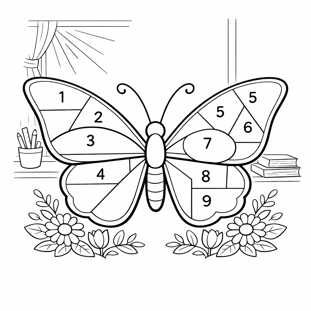 Subtraction Coloring Page — Object Only: Two Or Three Subtractions Side By…