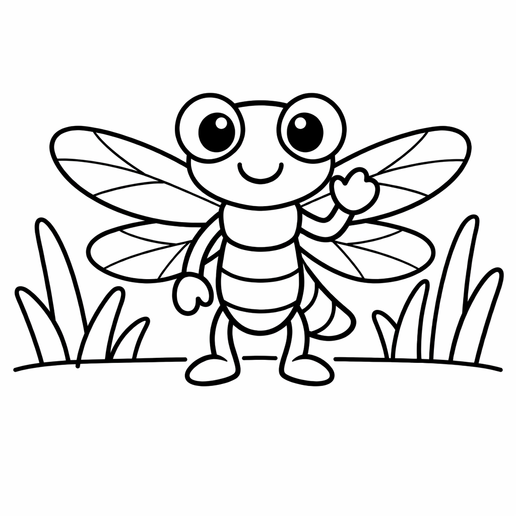 Dragonfly Coloring Page — Dragonfly Face