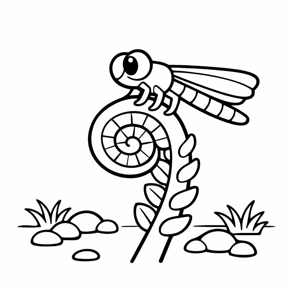 Dragonfly Coloring Page — Dragonfly Flying