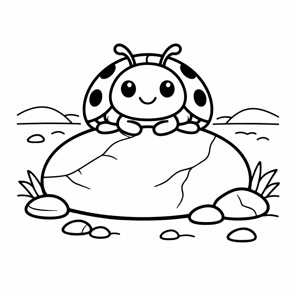 Ladybug Coloring Page — Ladybug And Spots