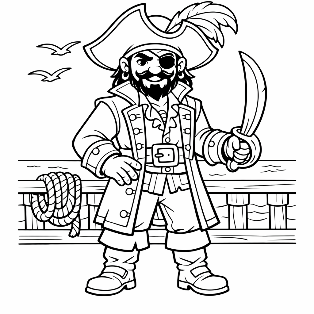 Hook Coloring Page — Object Only: A Cute Hook With Clean Outlines, No Background