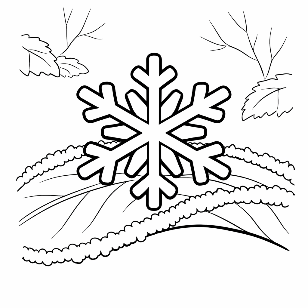 Snowflake Coloring Page — Snowflake Detailed