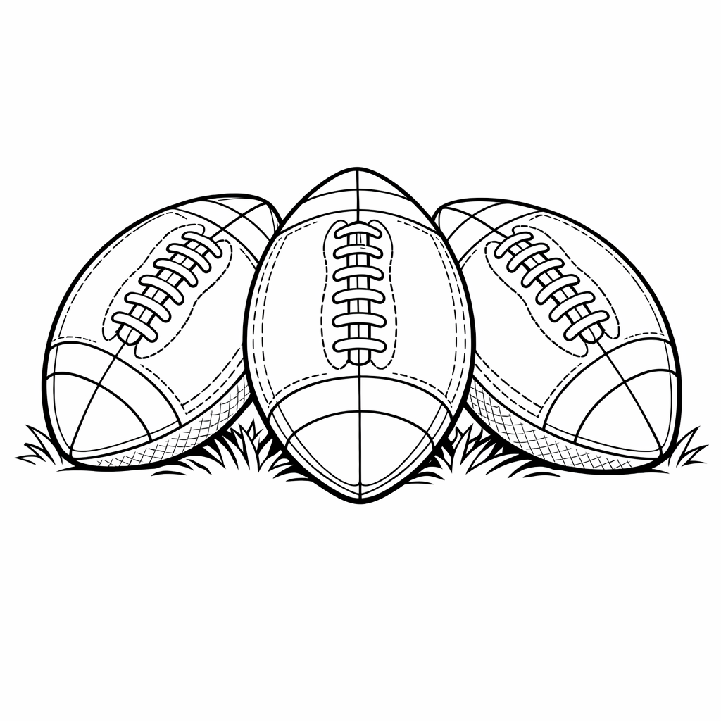 Football Coloring Page — Football Catch