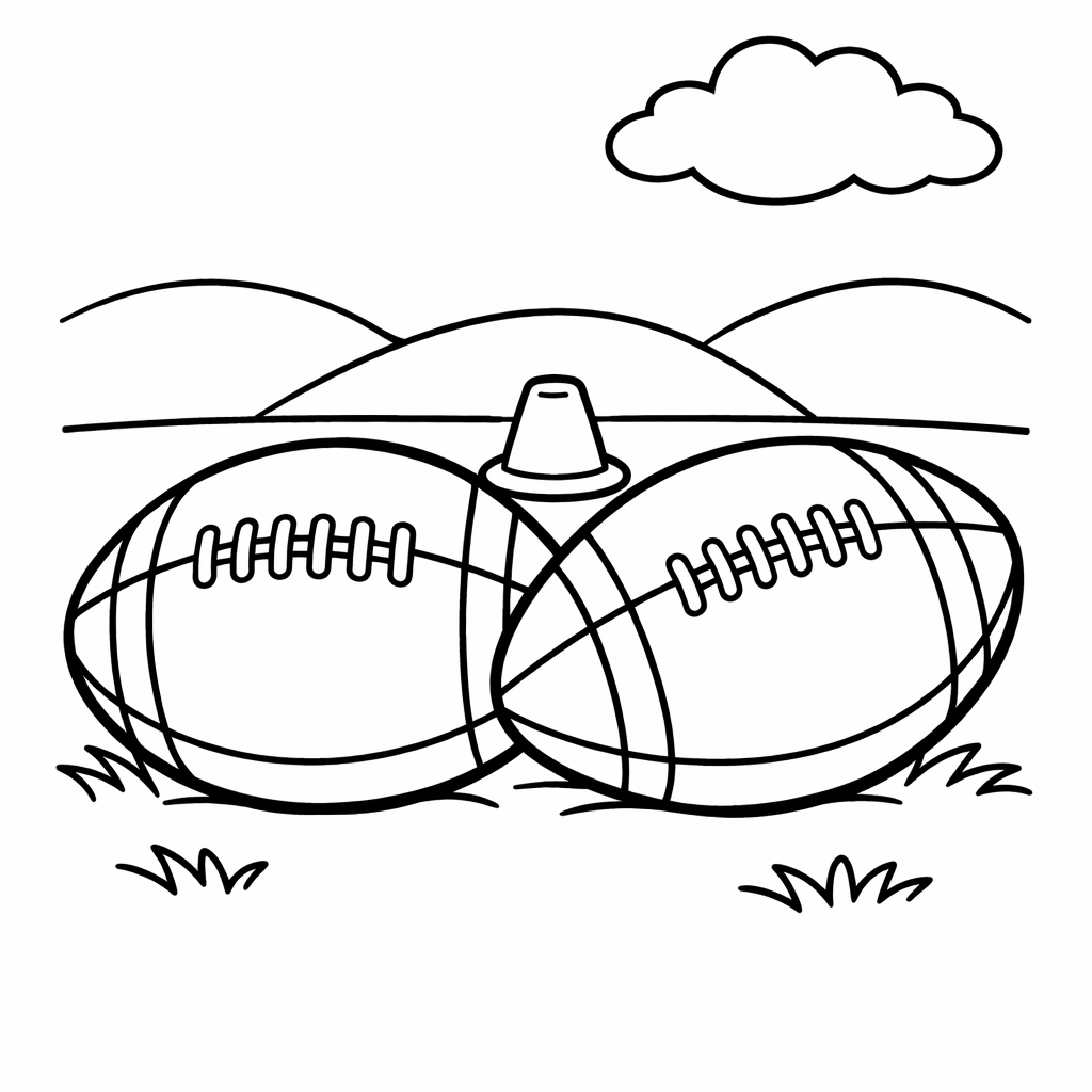 Football Coloring Page — Football Player