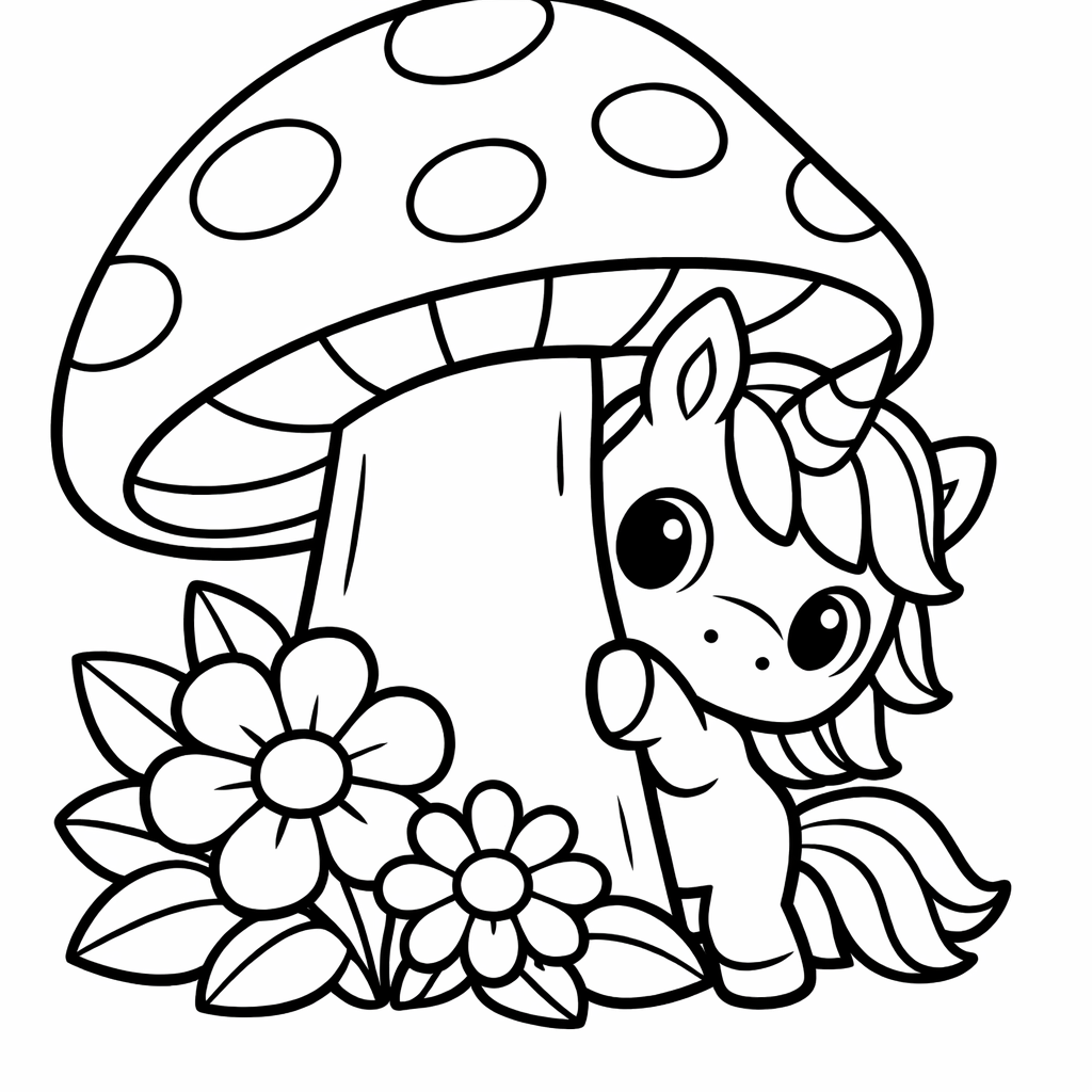 Unicorn Coloring Page — Unicorn And Stars