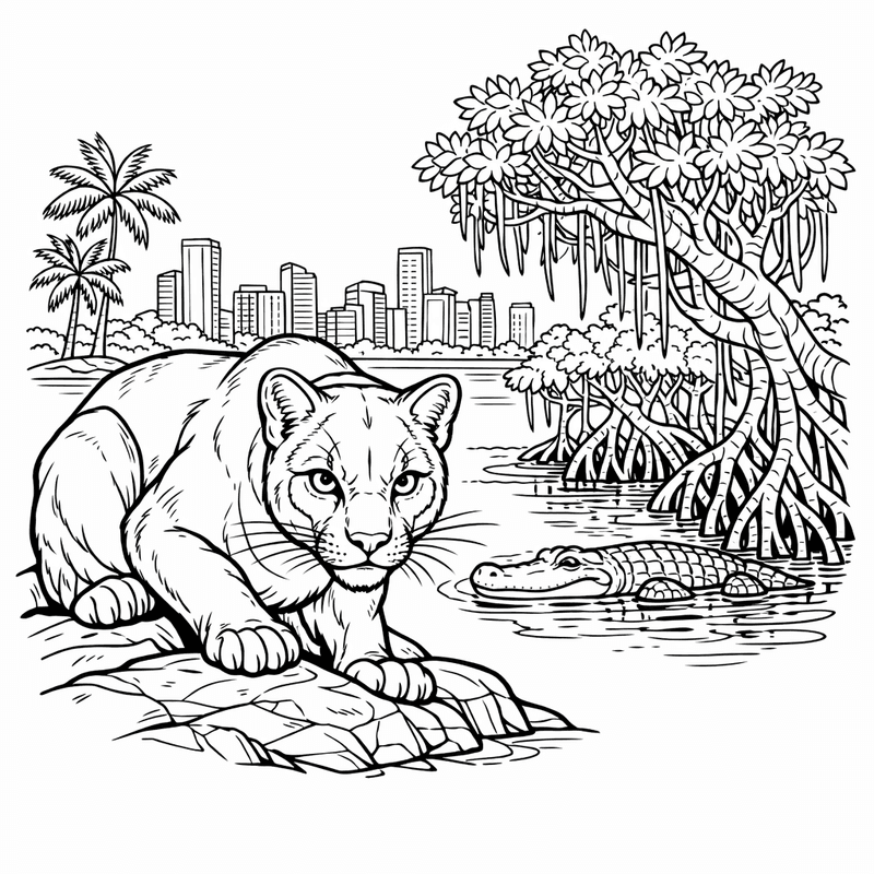 Florida Coloring Page — State Shape Simple