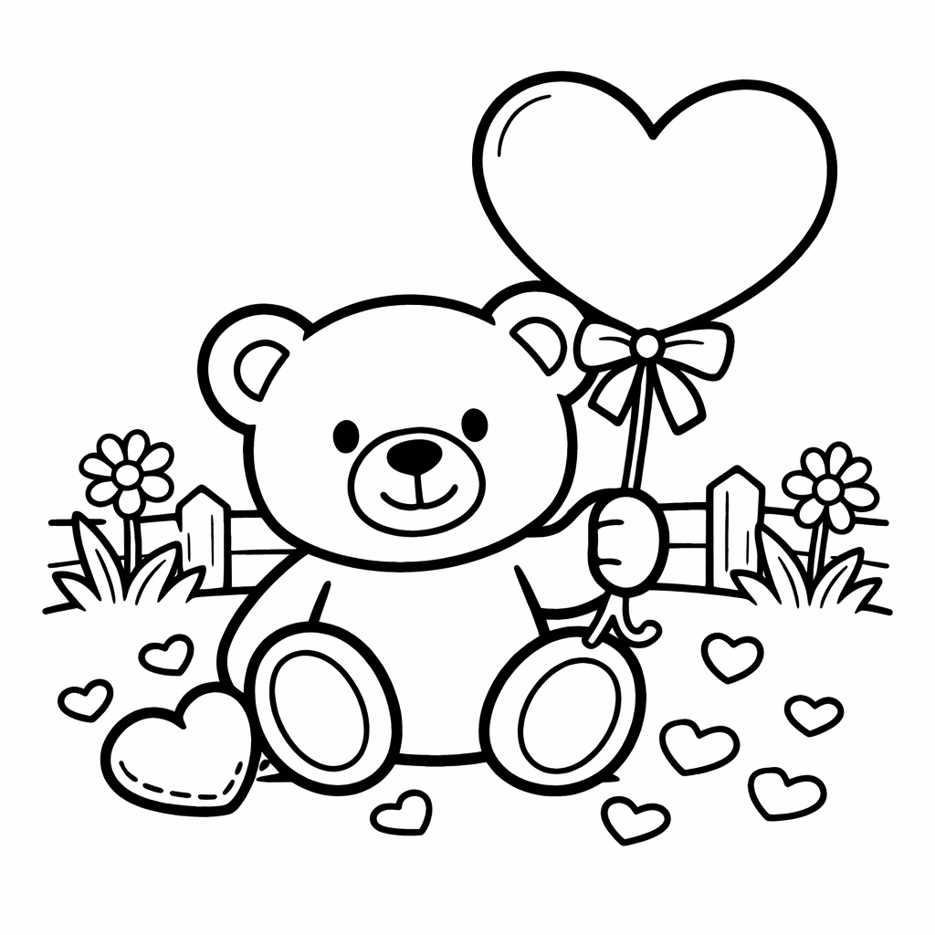 Teddy Bear Coloring Page — Teddy Outline